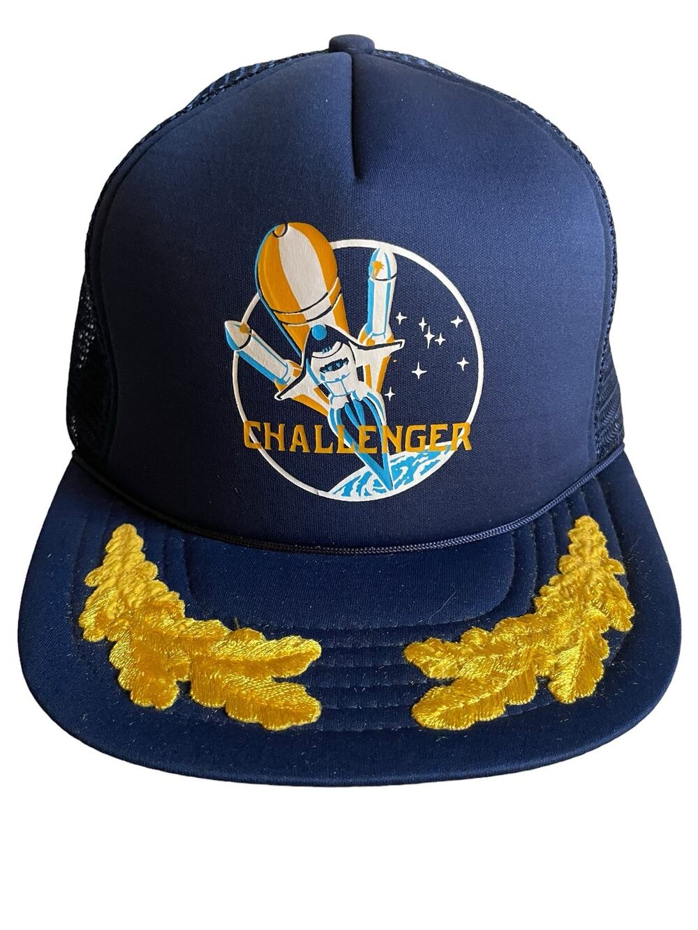New Vintage 80's Space Shuttle Challenger Tribute Snapback Trucker Hat Cap NASA
